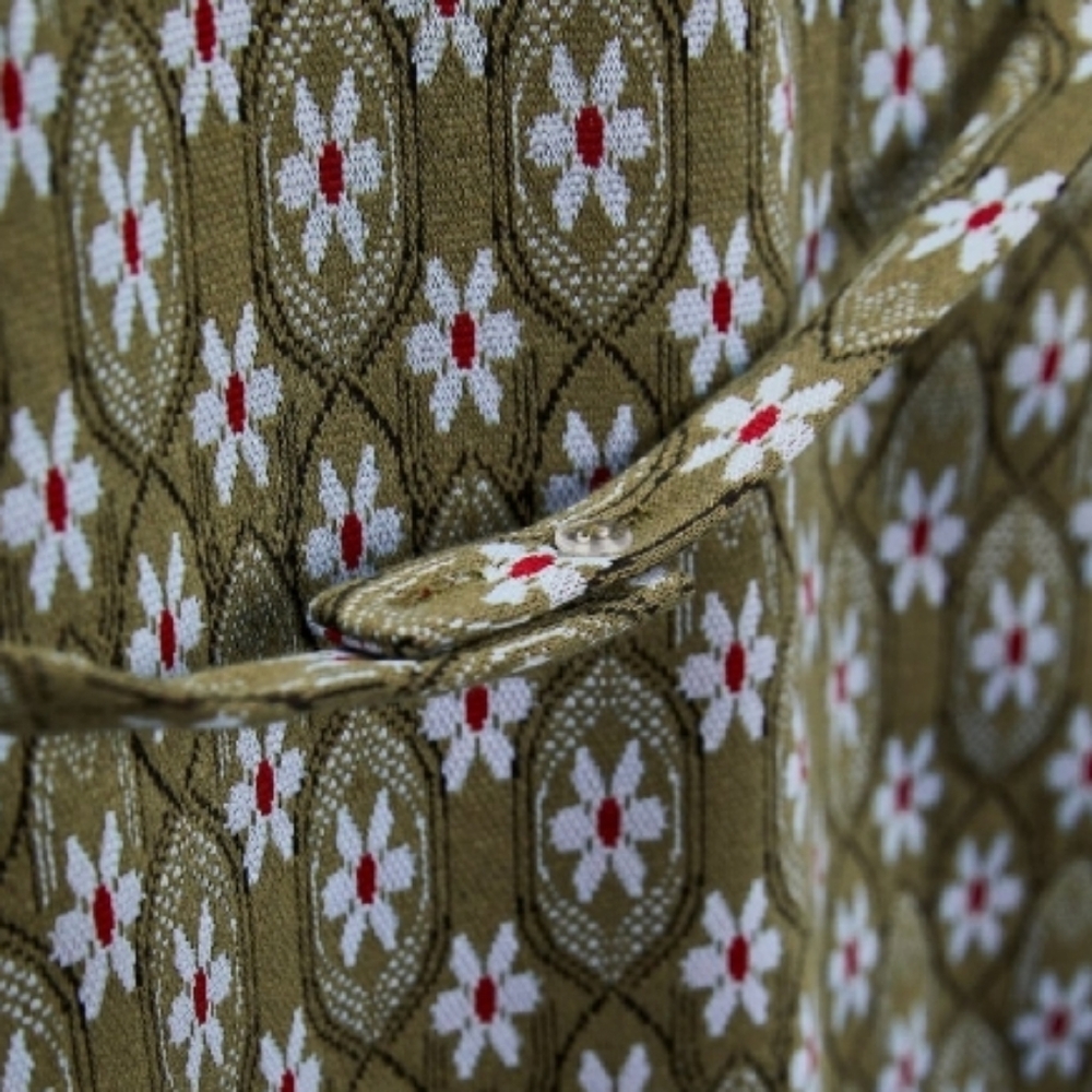 ZARA | Chic Olive Patterned Dress - Picture 9 of 12
